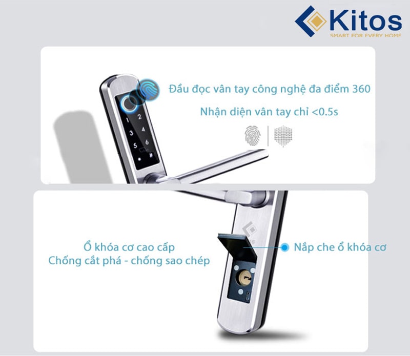 6. Vân tay công nghệ đa điểm siêu nhạy , an toàn