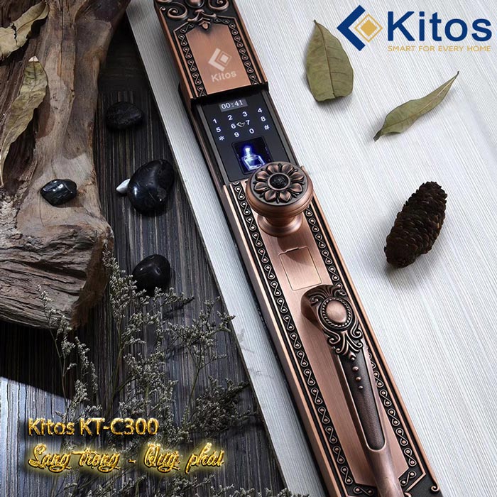 Khoá cửa vân tay Kitos KT-C300 - Mã Số - Thẻ Từ 4 2. Khoá cửa thông minh Kitos KT C300 lắp đặt cho nhiều kiến trúc, chất liệu cửa