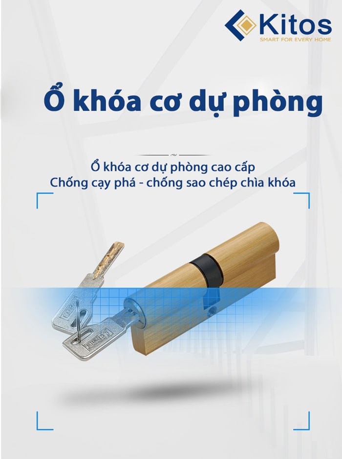 Khoá cửa thông minh Kitos KT-G600 - Vân tay, mã số, thẻ từ 5 2. Đa dạng các phương thức mở khoá