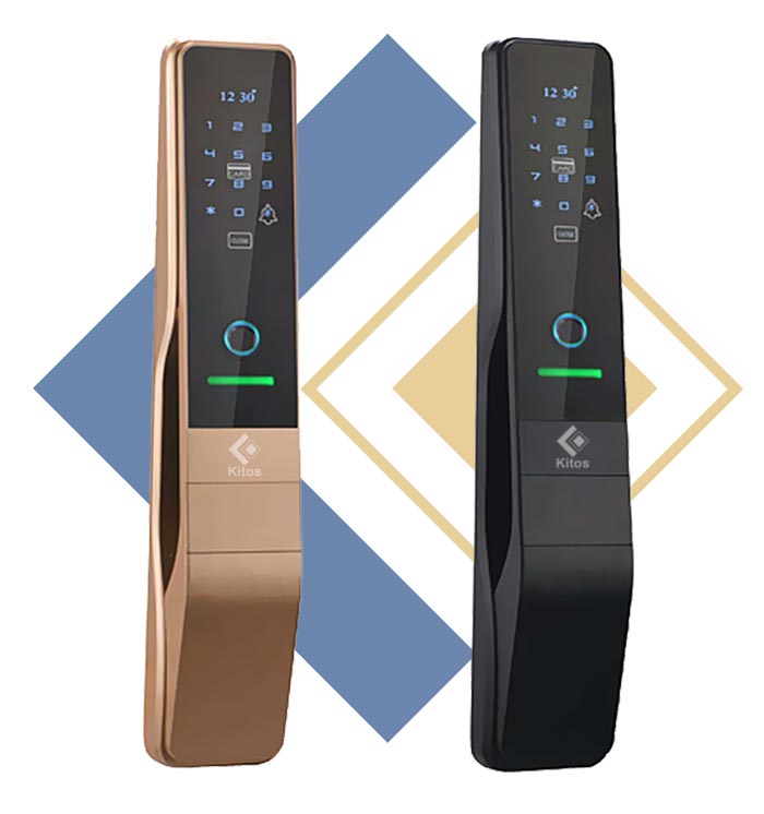 Khóa cửa vân tay Kitos KT-P830 5 2. Khóa cửa vân tay Kitos KT-P830 với kiểu dáng hiện đại, thẩm mỹ, độ bền cao