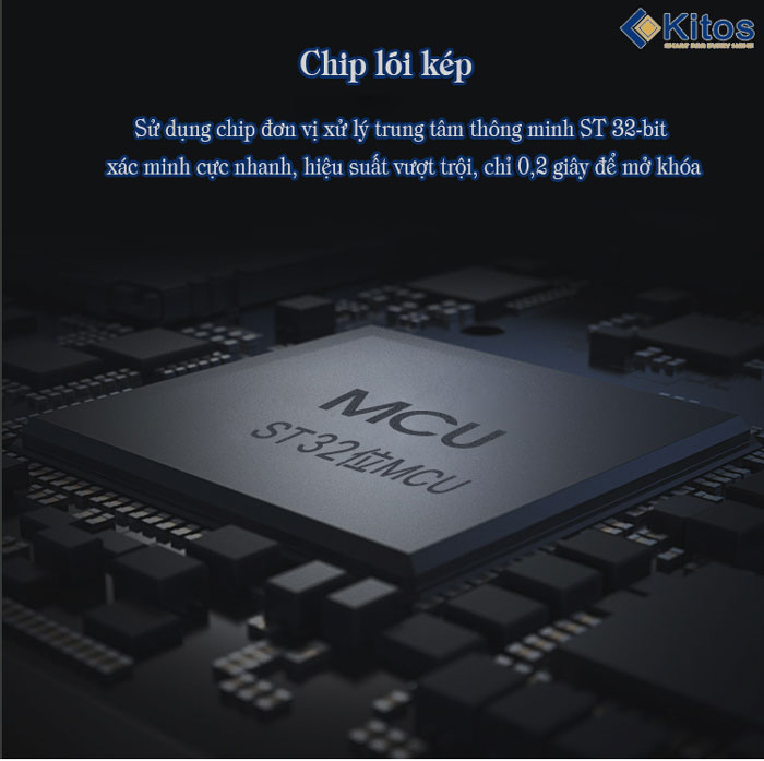 Khóa vân tay camera Kitos KT-X3 12 5. Khoá vân tay Kitos KT-X3 sở hữu công nghệ vân tay đa điểm 360 chính xác, an toàn tuyệt đối