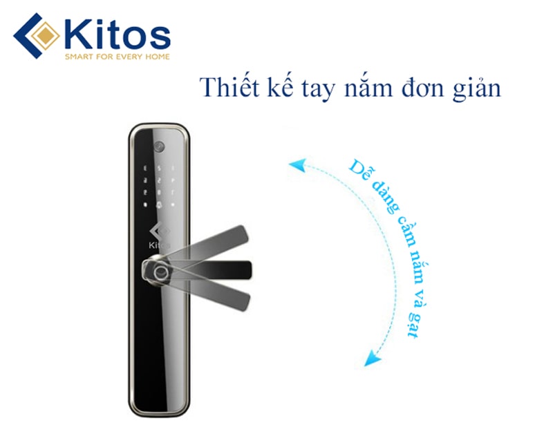 Khóa vân tay camera Kitos KT-X3 5 2. Thiết kế sang trọng, hiện đại, tính thẩm mỹ cao