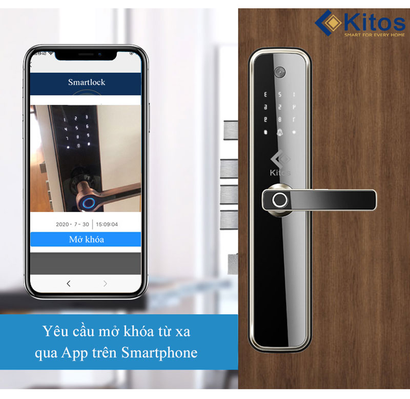 Khóa vân tay camera Kitos KT-X3 7 3. Khoá thông minh Kitos KT-X3 trang bị 5 phương thức mở khoá tiện dụng