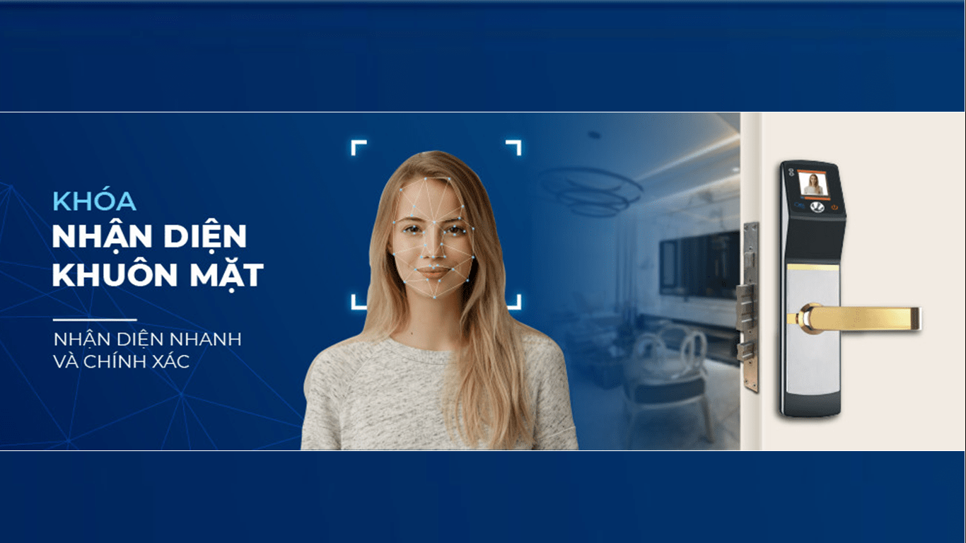 Khoá cửa nhận dạng khuôn mặt PHGLock FA3802 3 Đa dạng phương thức mở cửa trên khoá thông minh FA3802
