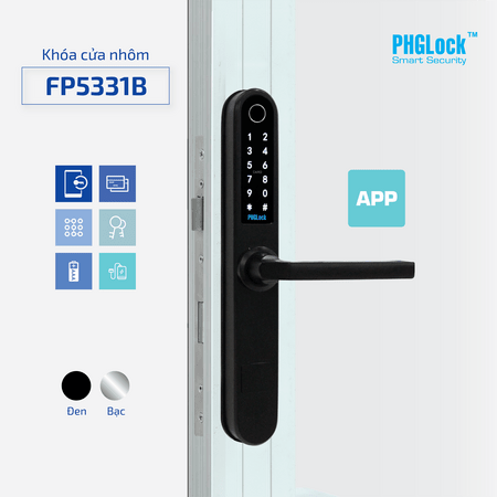 2. Đa dạng phương thức mở khoá trên khoá cửa điện tử PHGLock FP5331 