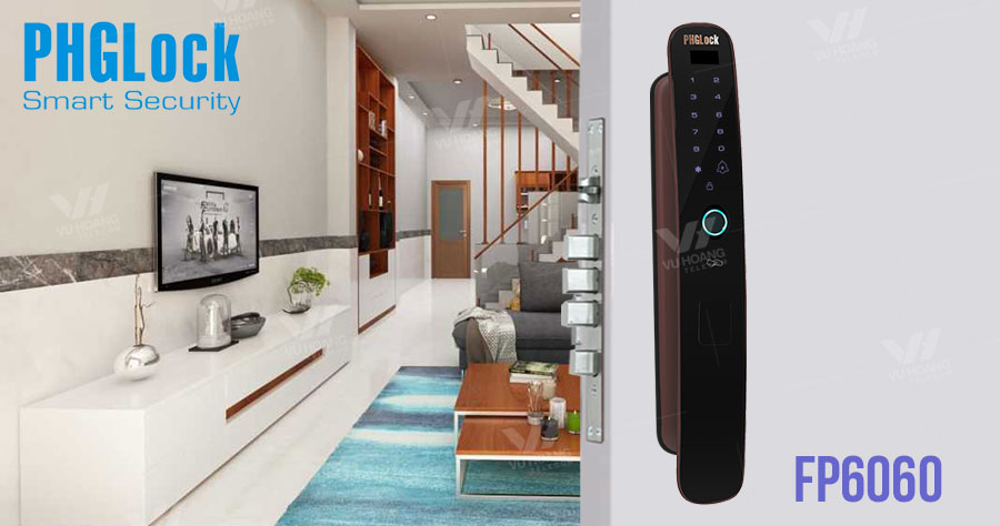 Khoá cửa vân tay - Khoá điện tử PHGLock FP6060 4 Khoá cửa vân tay - Khoá mã số PHGLock FP6060 lắp đặt trên nhiều loại cửa