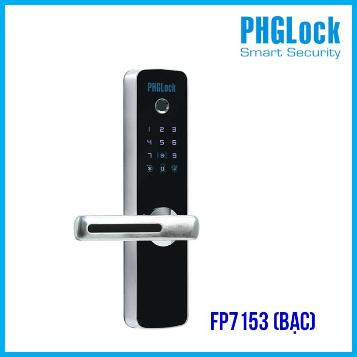 Khoá cửa vân tay - Khoá điện tử PHGLock FP7153W 1 1. Khoá cửa điện tử PHGLock FP7153W có kiểu dáng hiện đại, độ bền cao