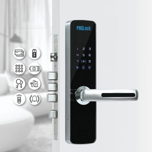 Khoá cửa vân tay - Khoá điện tử PHGLock FP8161 4 1. Khoá cửa điện tử PHGLock FP8161 lắp đặt trên nhiều chất liệu cửa