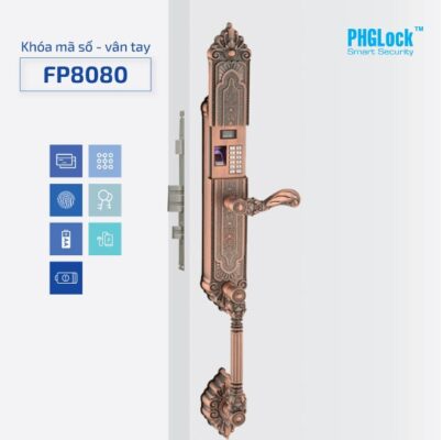 Khoá cửa điện tử PHGLock FP8080 đa dạng các phương thức mở khoá