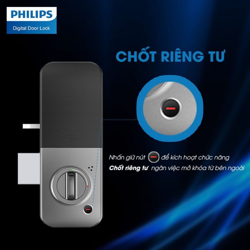 Khoá cửa vân tay Philips 5100-5H 5 2. Khóa cửa thông minh Philips 5100-5H đa dạng phương thức mở khóa