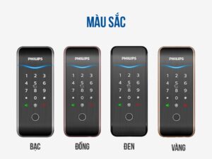 1.Thiết kế khoá vân tay Philips 5100-5HBKS nhỏ gọn, sang trọng