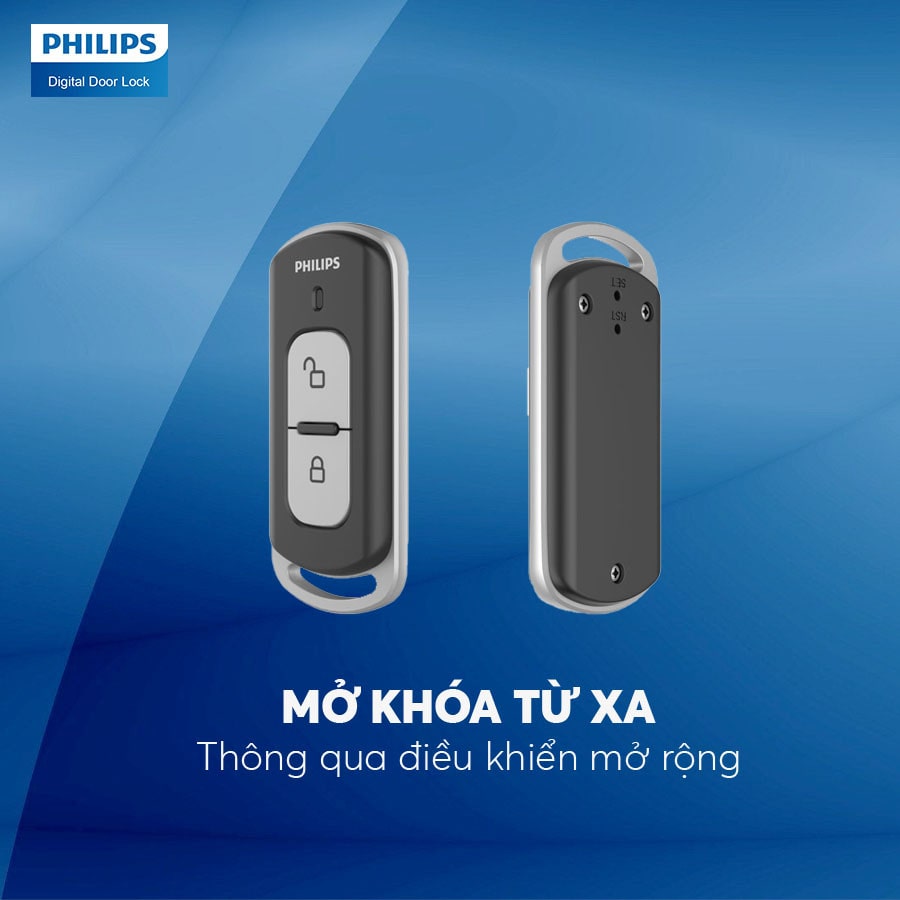 Khoá cửa vân tay Philips 5100-5HBKS 9 4. Khoá cửa Philips 5100-5HBKS trang bị 5 phương thức mở khoá tiện dụng
