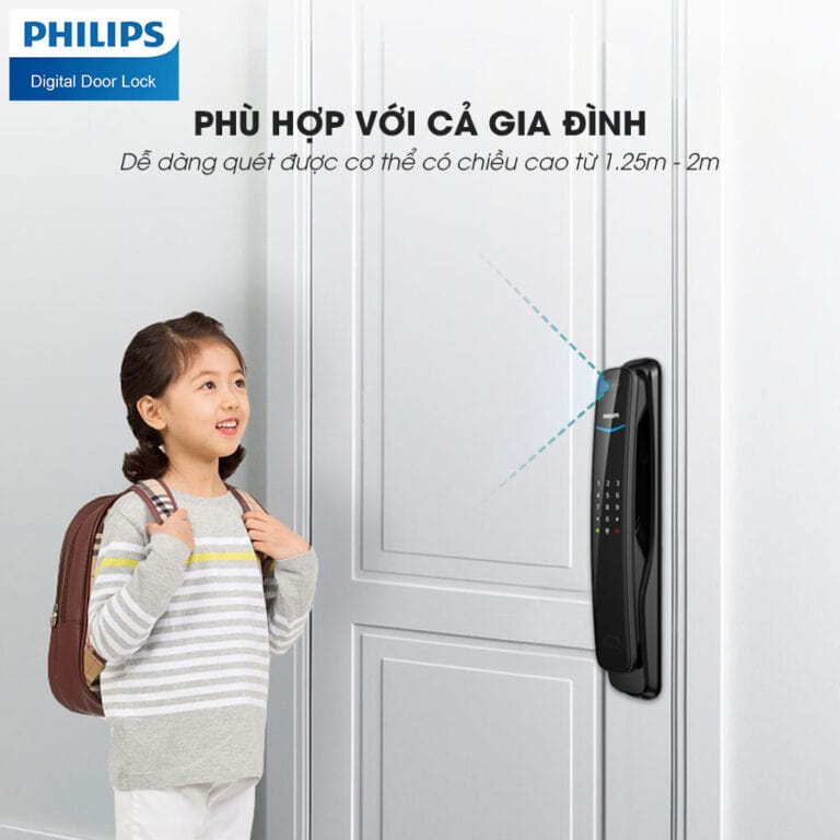 Khoá cửa vân tay Philips DDL702 - Nhận diện khuôn mặt 11 6. Tính năng nhận diện khuôn mặt thông minh trên khoá Philips DDL702 3D Face