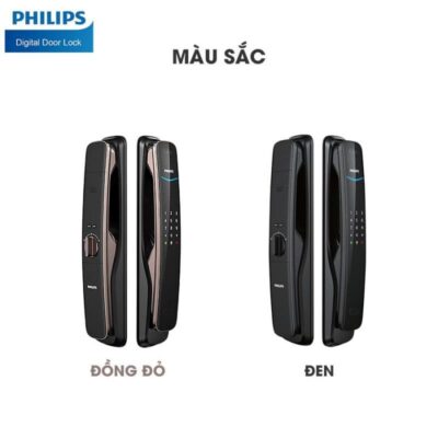 1. Khoá cửa vân tay Philips DDL702 có thiết kế sang trọng, tính thẩm mỹ cao