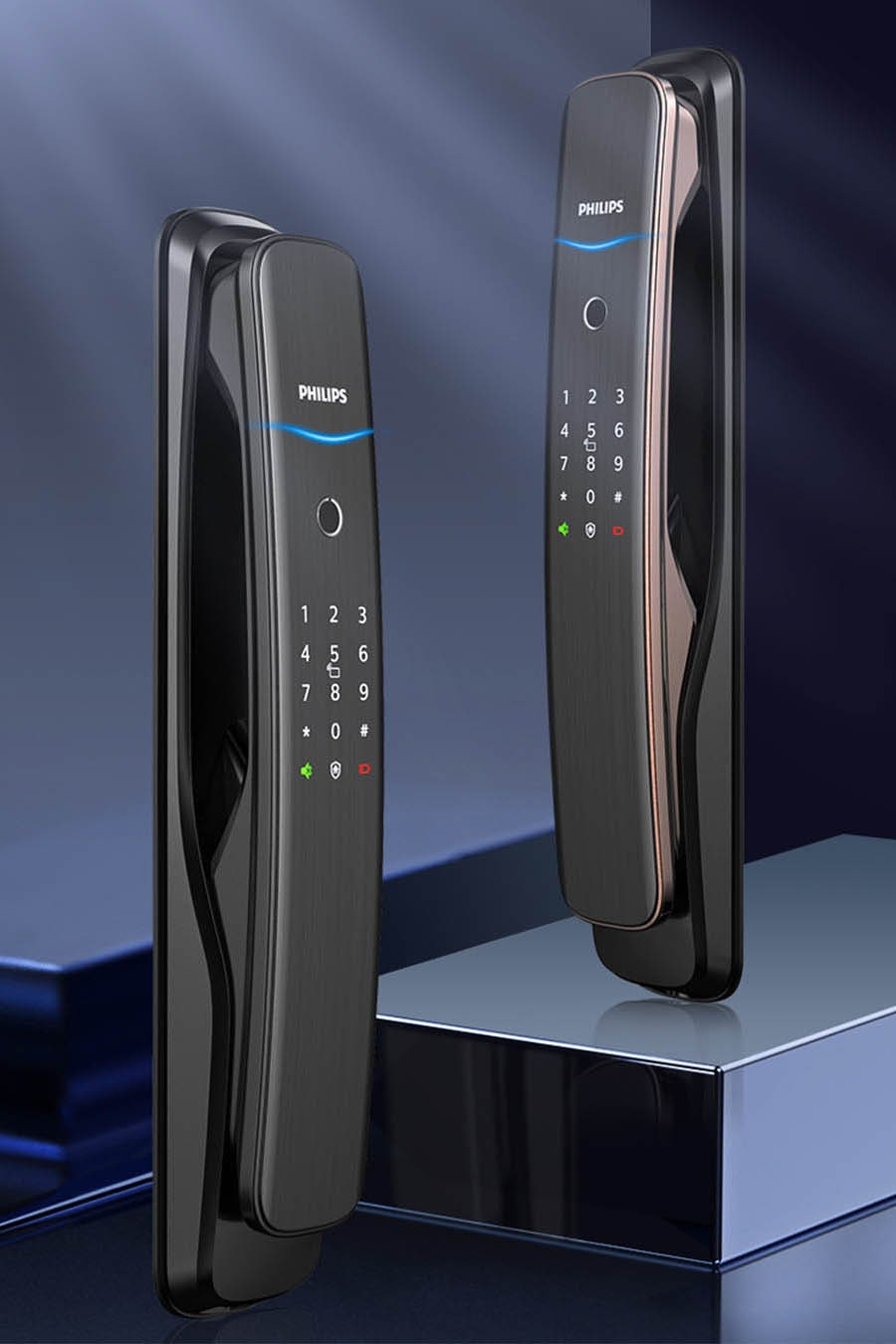 Khoá cửa vân tay - Khoá cửa điện tử Philips DDL702E 3 2. Khoá cửa vân tay Philips DDL702E sở hữu kiểu dáng sang trọng, tính thẩm mỹ cao