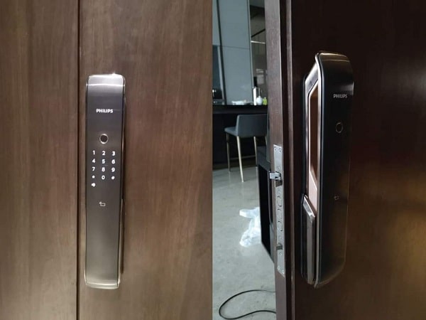 Khoá cửa điện tử Philips Easykey 9000 7 5. Khoá điện tử Philips Easykey9000 lắp đặt trên nhiều chất liệu cửa