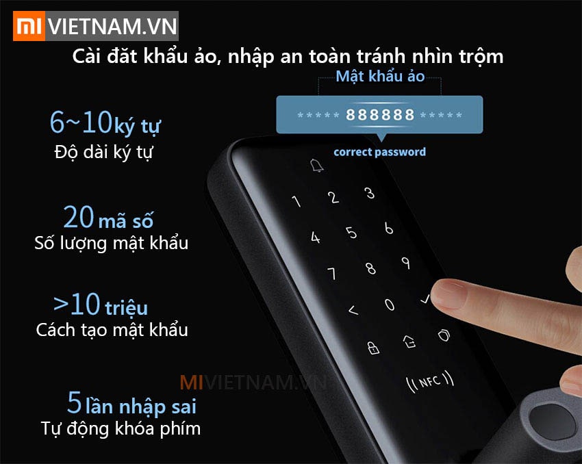 Khóa cửa thông minh Xiaomi Aqara N200 Smart Door Lock 7 Khóa Cửa Thông Minh Aqara N200 Mở Khóa Bằng Mật Khẩu Số