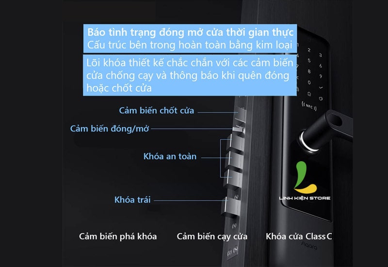 Khóa cửa thông minh Xiaomi Aqara N200 Smart Door Lock 12 Lõi khóa thông minh cao cấp lõi C
