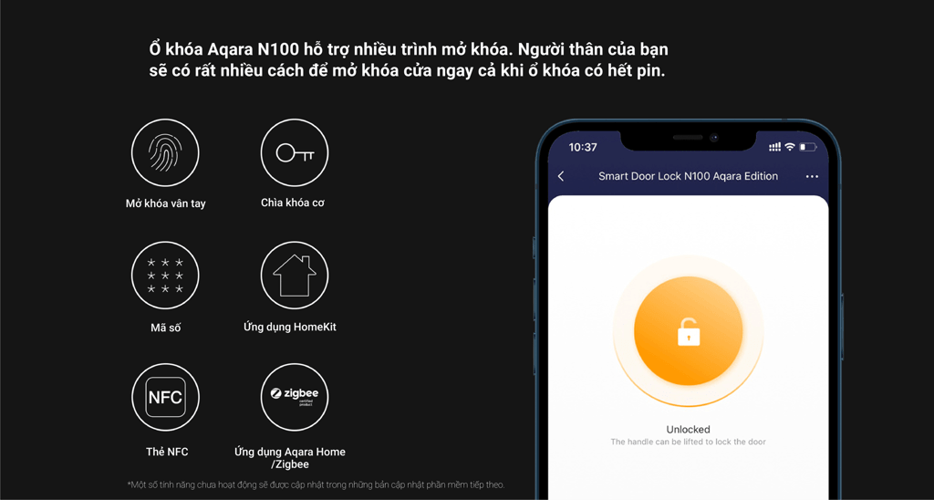 Khoá vân tay Xiaomi Aqara N100 Zigbee ZNMS16LM 9 Về thiết kế khoá cửa Aqara N100 Zigbee ZNMS16LM