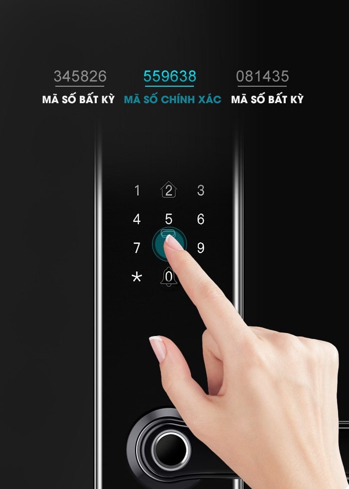 Khoá cửa vân tay Xiaomi Viomi MS120 12 Tính năng mật khẩu ảo tránh lộ mật khẩu