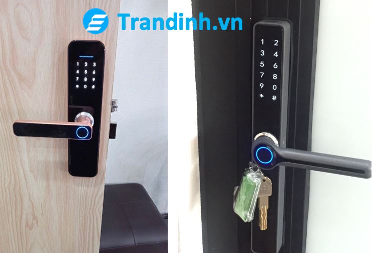 Khóa vân tay Seaaluk A2 4 5. Hình ảnh lắp đặt thực tế cho khách hàng.