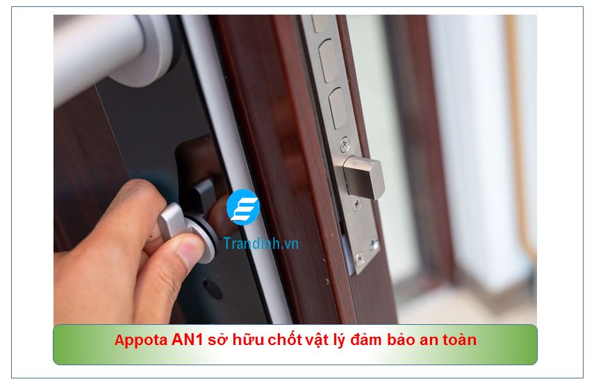 Khóa thông minh Appota AN1 giá rẻ | Thương hiệu Việt Nam 6 Khóa vân tay Appota AN1 sở hữu chốt vật lý đảm bảo an toàn