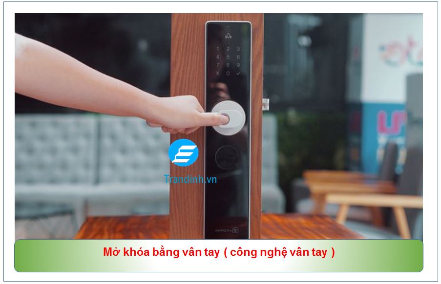 Khóa thông minh Appota AN1 giá rẻ | Thương hiệu Việt Nam 5 Mở khóa bằng vân tay ( công nghệ vân tay )