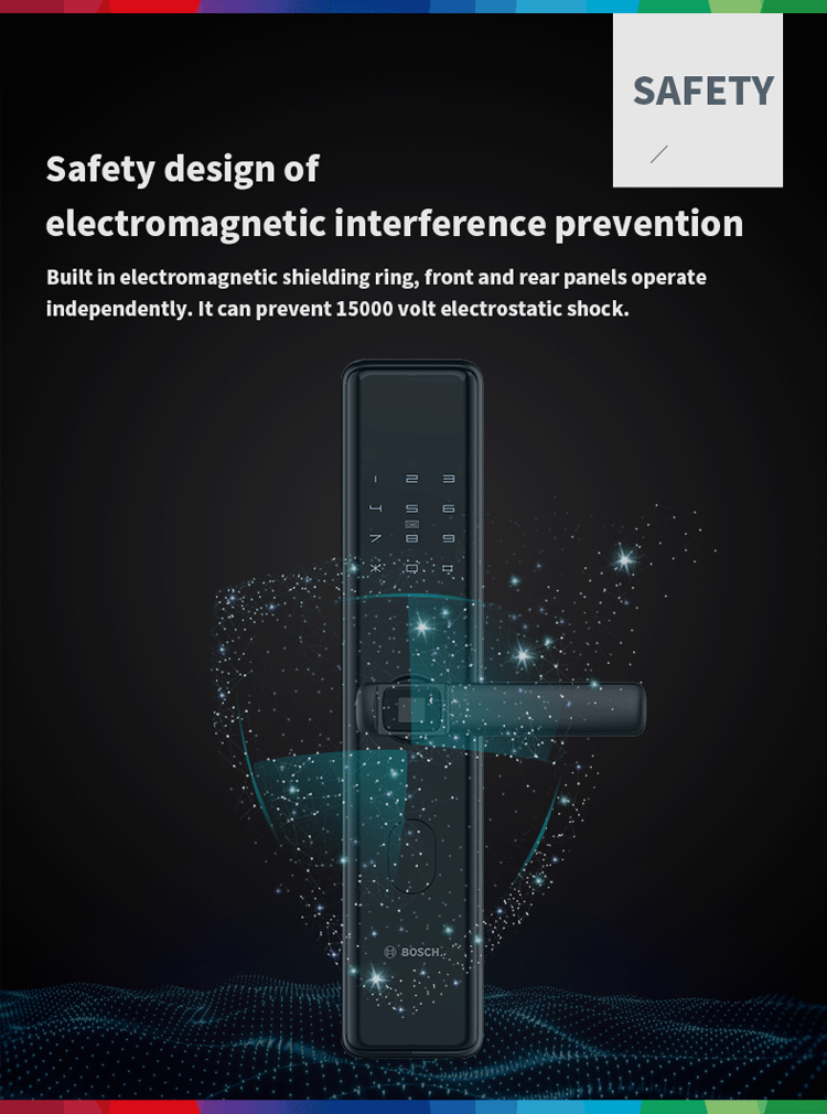 Khóa vân tay Bosch ID-30B (vàng đồng) 9 5. Công nghệ mã số ảo chống coppy, chống nhìn trộm