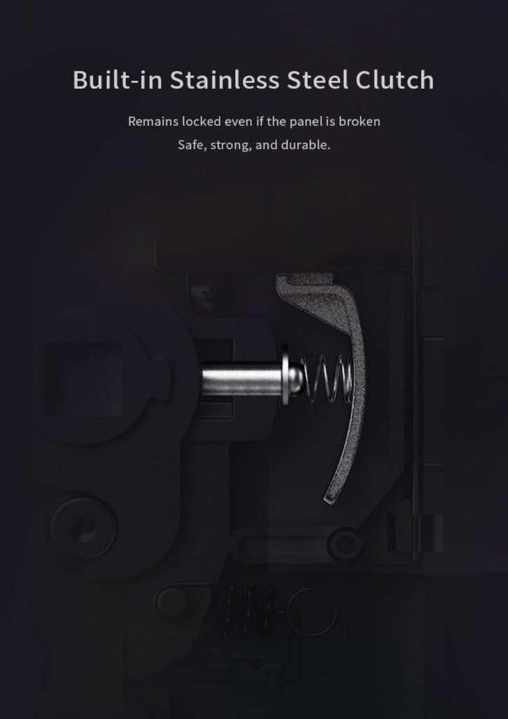 Khoá Cửa vân tay Xiaomi X1 - Bản Quốc Tế 7 Chất Liệu Cấu Tạo Từ Hợp Kim Siêu Bền