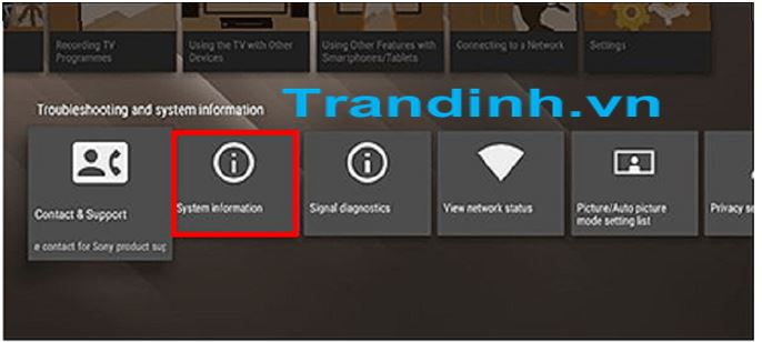 Hướng dẫn kiểm tra thông tin tivi sony chi tiết nhất 4 Trường hợp 1 : nếu tivi của bạn là Android tivi sony