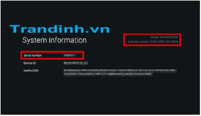 Hướng dẫn kiểm tra thông tin tivi sony chi tiết nhất 5 kiem tra thong tin tivi sony 4 1