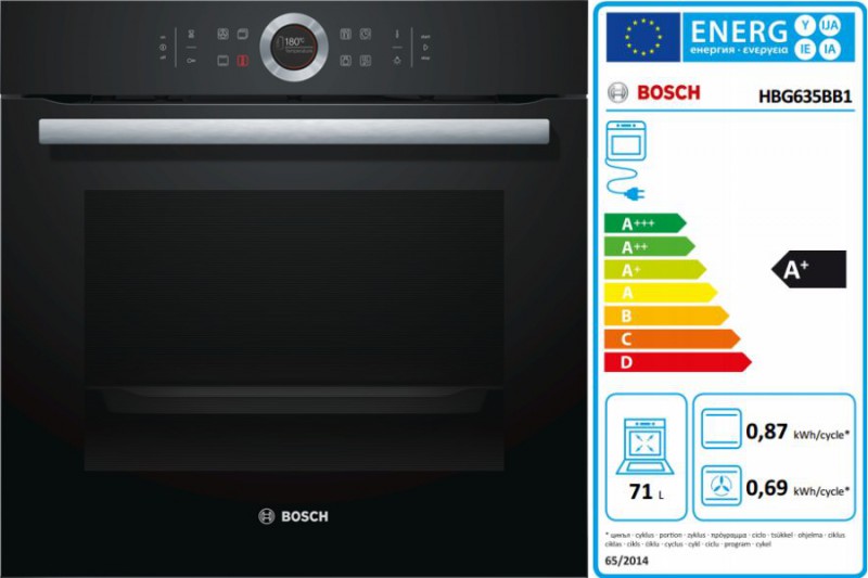 Lò nướng Bosch HBG635BB1 8 Có 10 công thức nấu ăn được lưu trữ.