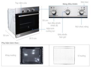 Lò Nướng Electrolux EOB2100COX 53 lít 2 7. Thông số kỹ thuật của Electrolux EOB2100COX 53 lít: