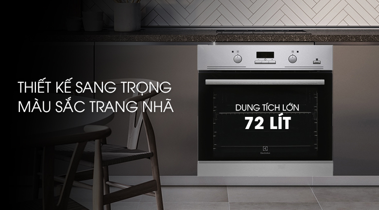Lò Nướng Electrolux EOB3434BOX 72 lít 5 1. Thiết kế hiện đại, đa tính năng thông minh.