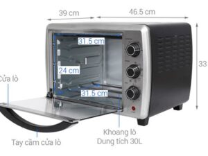 Lò nướng Electrolux EOT30MXC 30 lít 3 5. Thông số kỹ thuật: