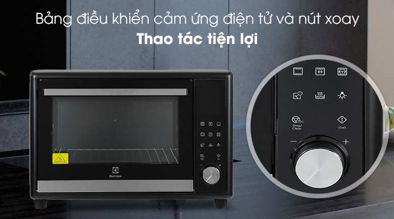 Lò nướng Electrolux EOT40DBD 40 lít 7 4. Bảng điều khiển cảm ứng thông minh cao cấp.