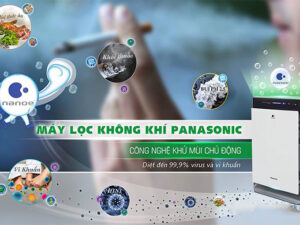 Máy lọc không khí Panasonic F-VXK70A 4 Công nghệ loại bỏ bụi bẩn tối ưu Nano độc quyền của hãng Panasonic