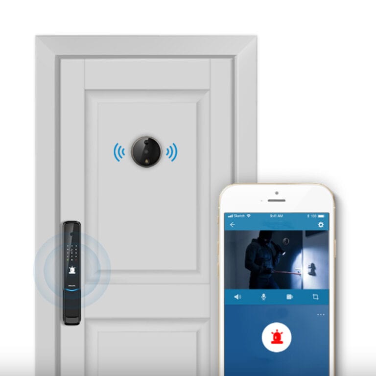 Mắt thần gắn cửa Philips DV001 8 6. Tính năng cảnh báo nguy hiểm thông minh trên mắt thần Philips DV001