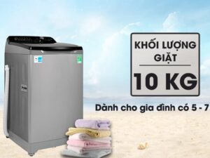 9. Máy giặt Aqua AQW-FR100ET-S phù hợp gia đình có từ 5-7 người