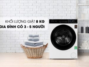 11. Máy giặt 8kg Aqua AQD-A800F W phù hợp cho gia đình từ 3 - 5 người
