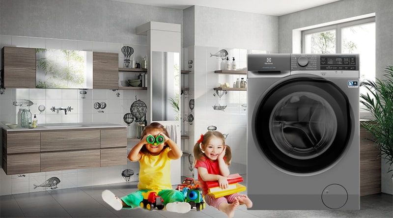 Tính năng khóa trẻ em an toàn tuyệt đối trên máy giặt Electrolux EWF1141AESA