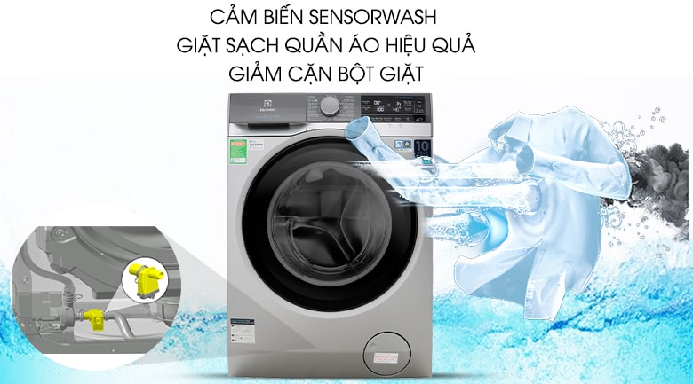 Giặt sạch quần áo và giảm cặn bột giặt nhờ cảm biến SensorWash 