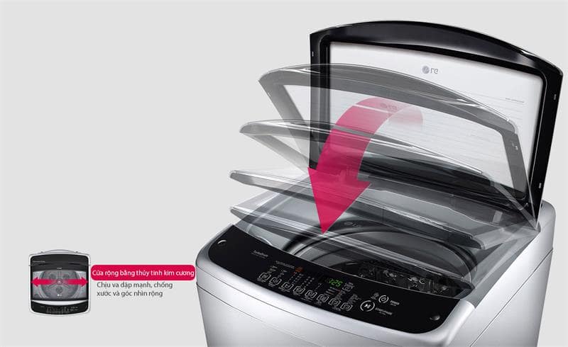 Máy giặt LG inverter T2350VS2W với thiết kế hiện đại, độ bền cao
