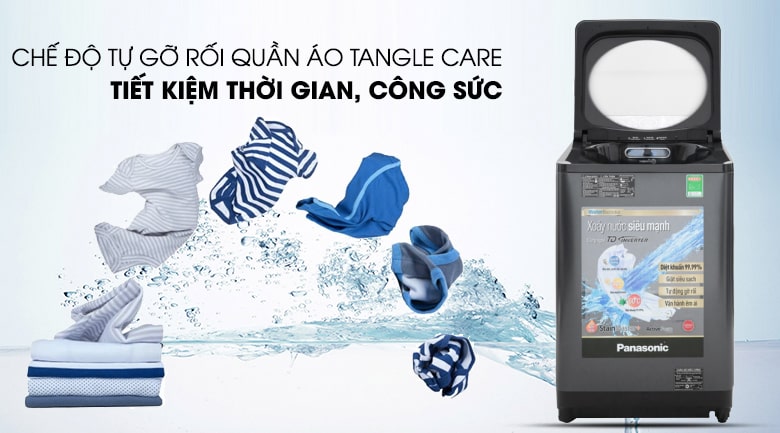 Chế độ Tangle Care giúp tự động gỡ rối quần áo trên máy giặt NA FD10VR1BV
