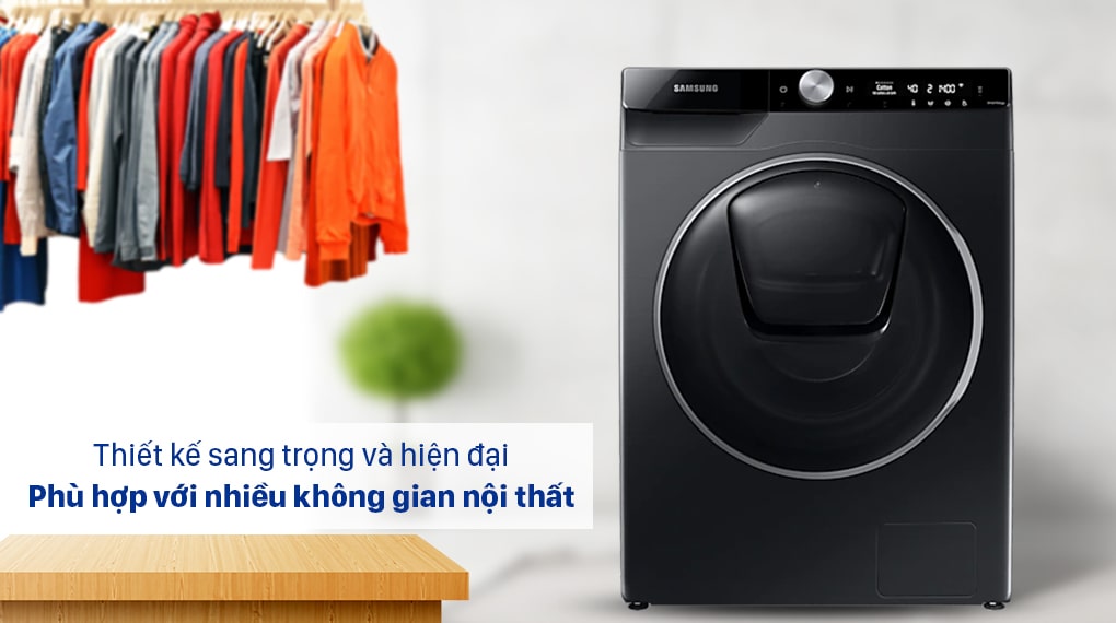1. Samsung WW10TP54DSB/SV với thiết kế sang trọng, phù hợp nhiều không gian nội thất