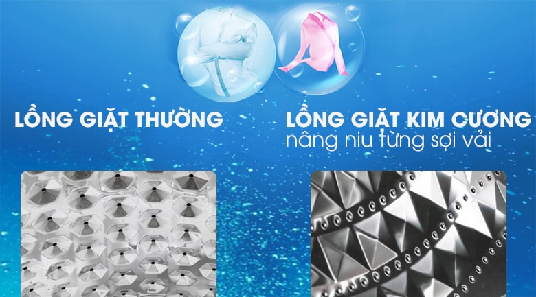 Lồng giặt kim cương trên máy giặt Samsung WW90J54E0BW/SV bảo vệ quần áo bền đẹp