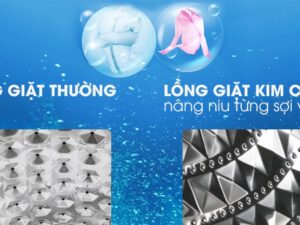 Lồng giặt kim cương trên máy giặt Samsung WW90J54E0BW/SV bảo vệ quần áo bền đẹp