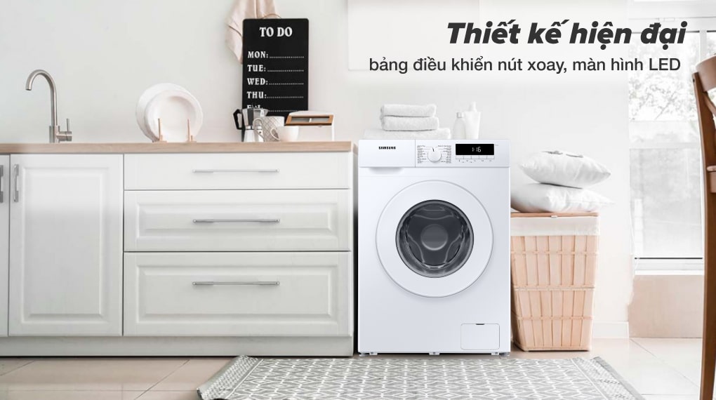 Thiết kế Máy giặt Samsung WW90T3040WW/SV sang trọng, hiện đại