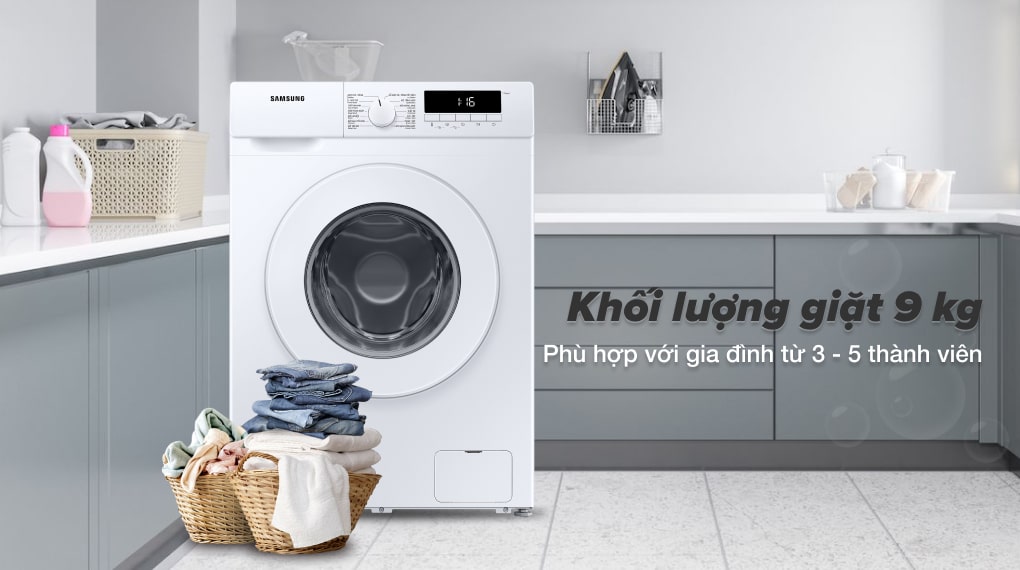 Máy giặt Samsung WW90T3040WW/SV phù hợp gia đình 3-5 thành viên