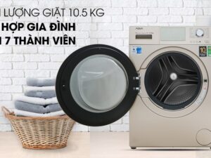 Máy giặt Aqua inverter AQD-D1050E-N phù hợp cho gia đình có trên 7 thành viên